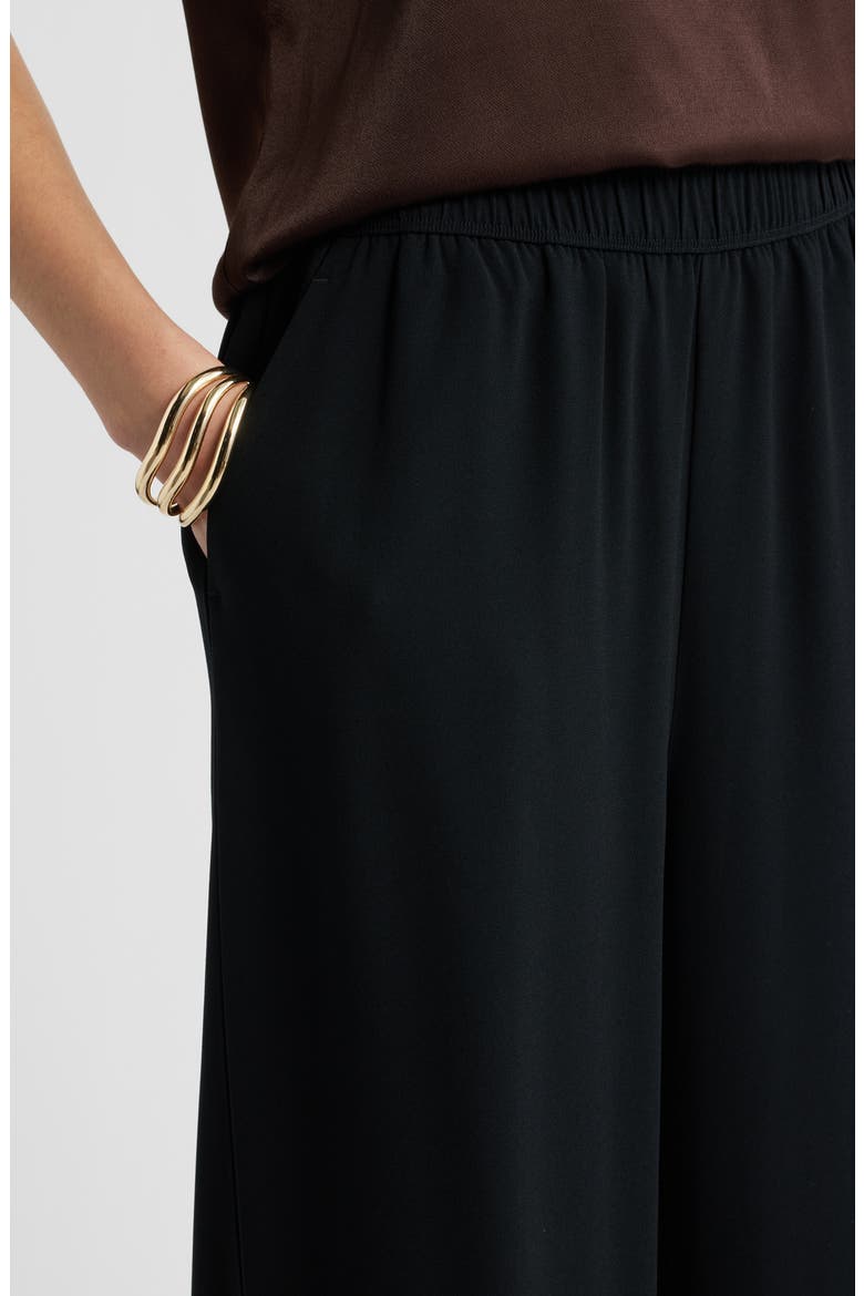 Pull-On Wide Leg Pants, Alternate, color, BLACK