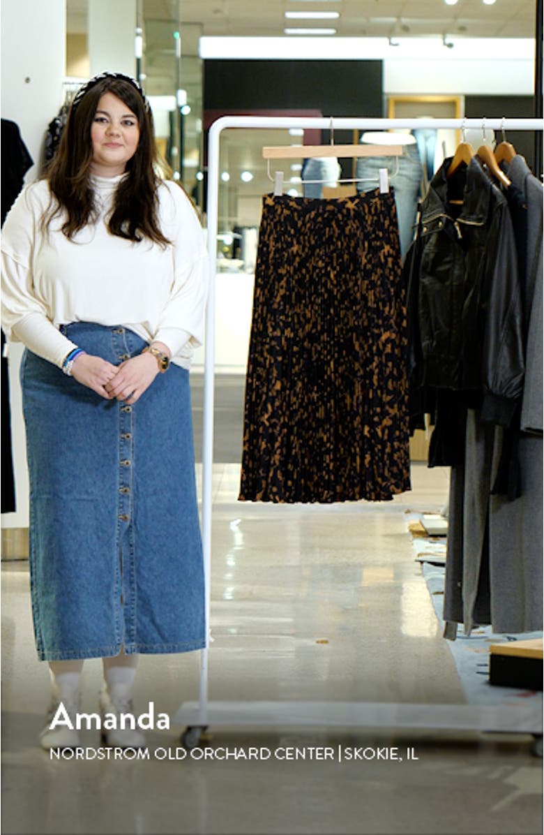 Sunburst Pleated Midi Skirt, sales video thumbnail