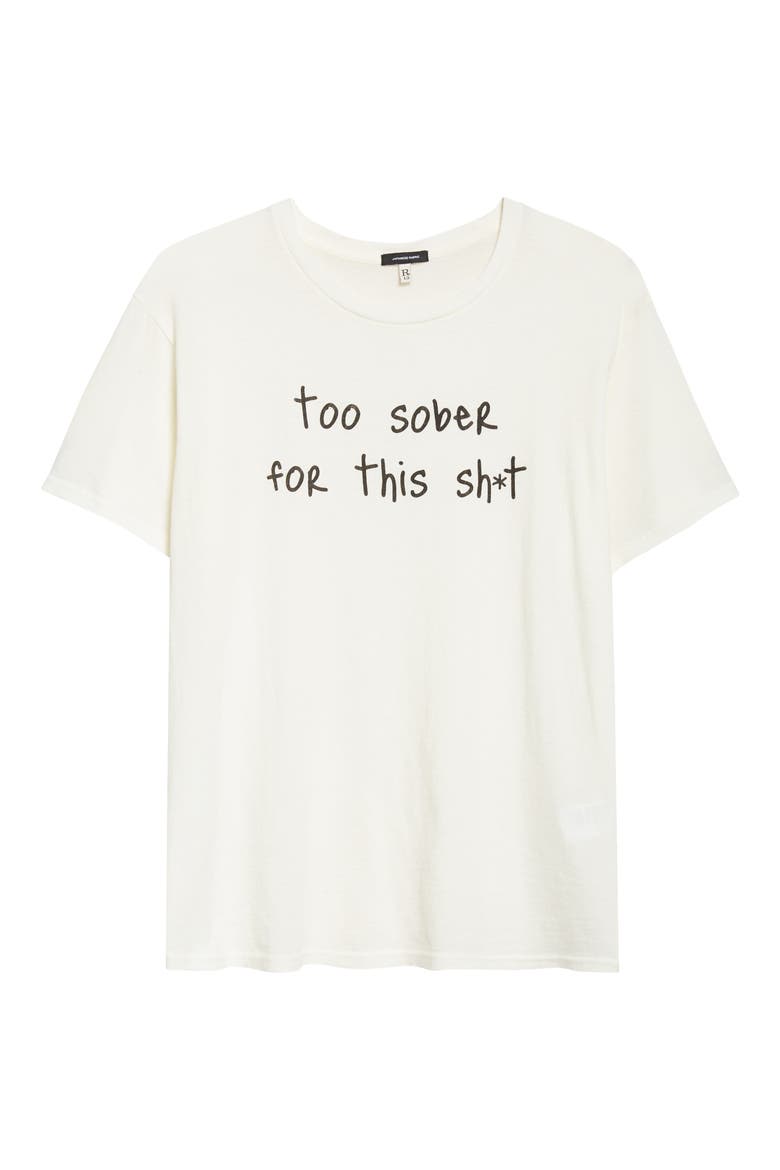 Too Sober Cotton & Cashmere Graphic T-Shirt, Alternate, color, ECRU WHITE