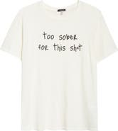 R13 Too Sober Cotton 
Cashmere Graphic T-Shirt