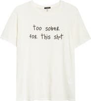 R13 Too Sober Cotton & Cashmere Graphic T-Shirt