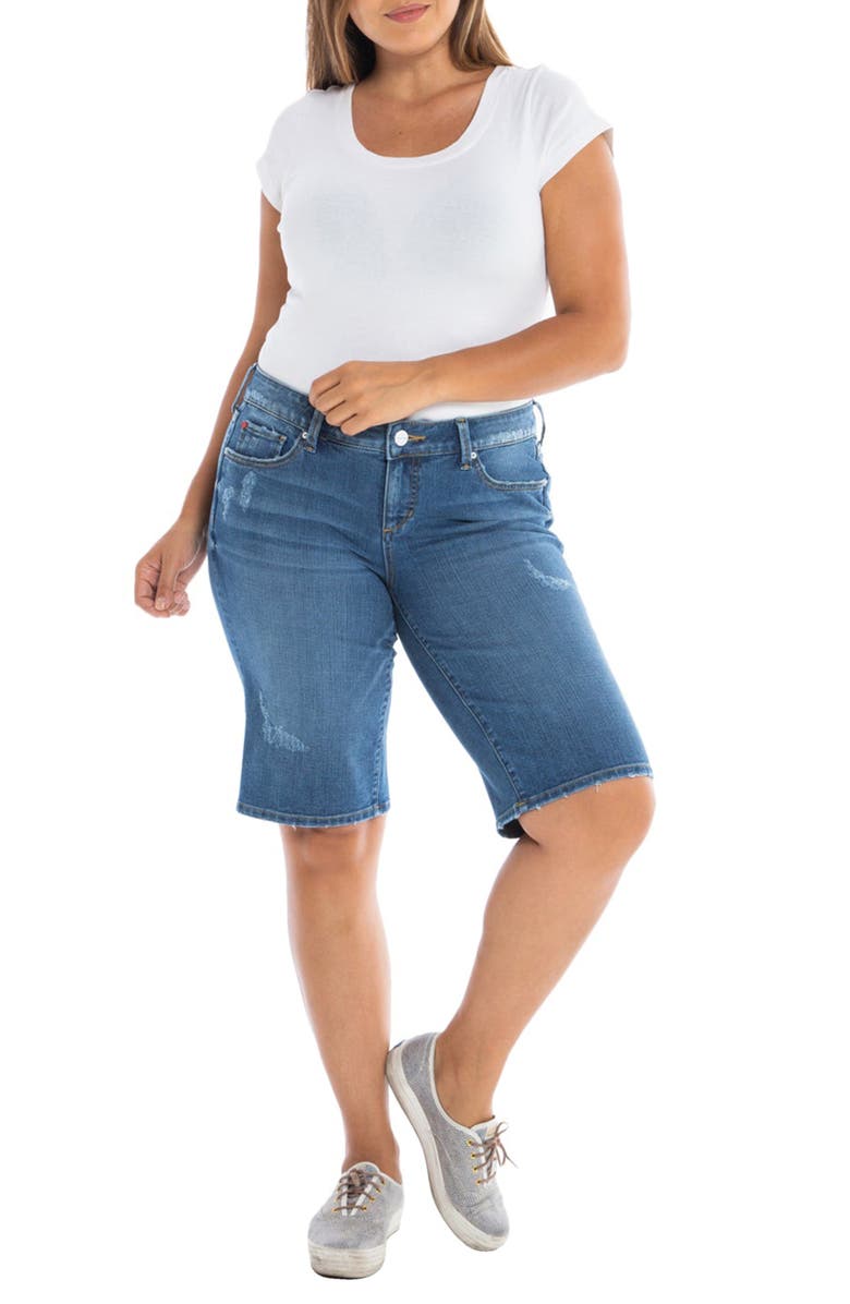 SLINK Jeans Denim Bermuda Shorts, Alternate, color, Frances