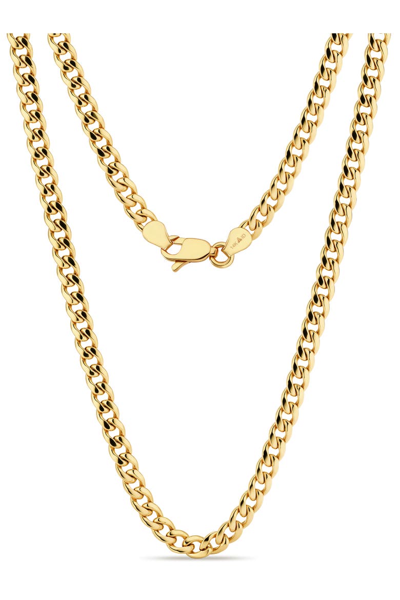 Cuban Chain Necklace in 14K Gold, Main, color, Yellow Gold