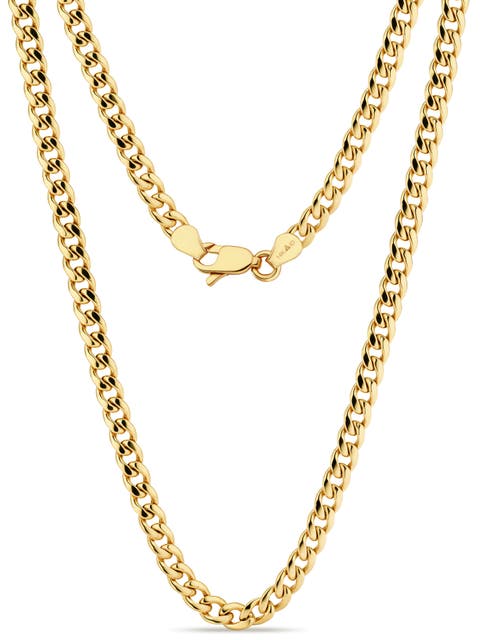 Cuban Chain Necklace in 14K Gold