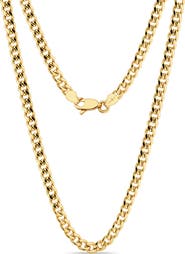 DEVATA Cuban Chain Necklace in 14K Gold
