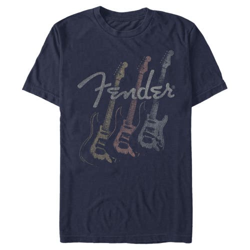 Men's Fender Triple Fret Logo  Graphic T-Shirt in Navy Blue  product