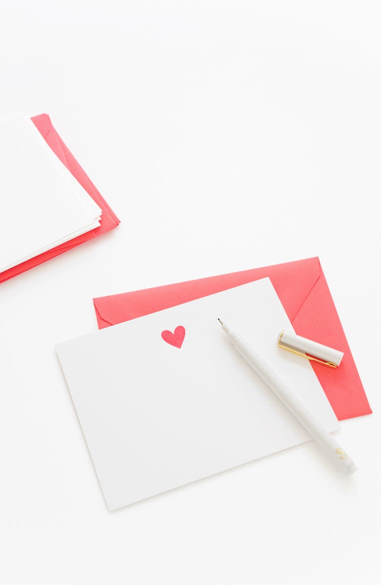 Sugar Paper Neon Heart Note Card & Envelope Set, Alternate, color, Neon Heart