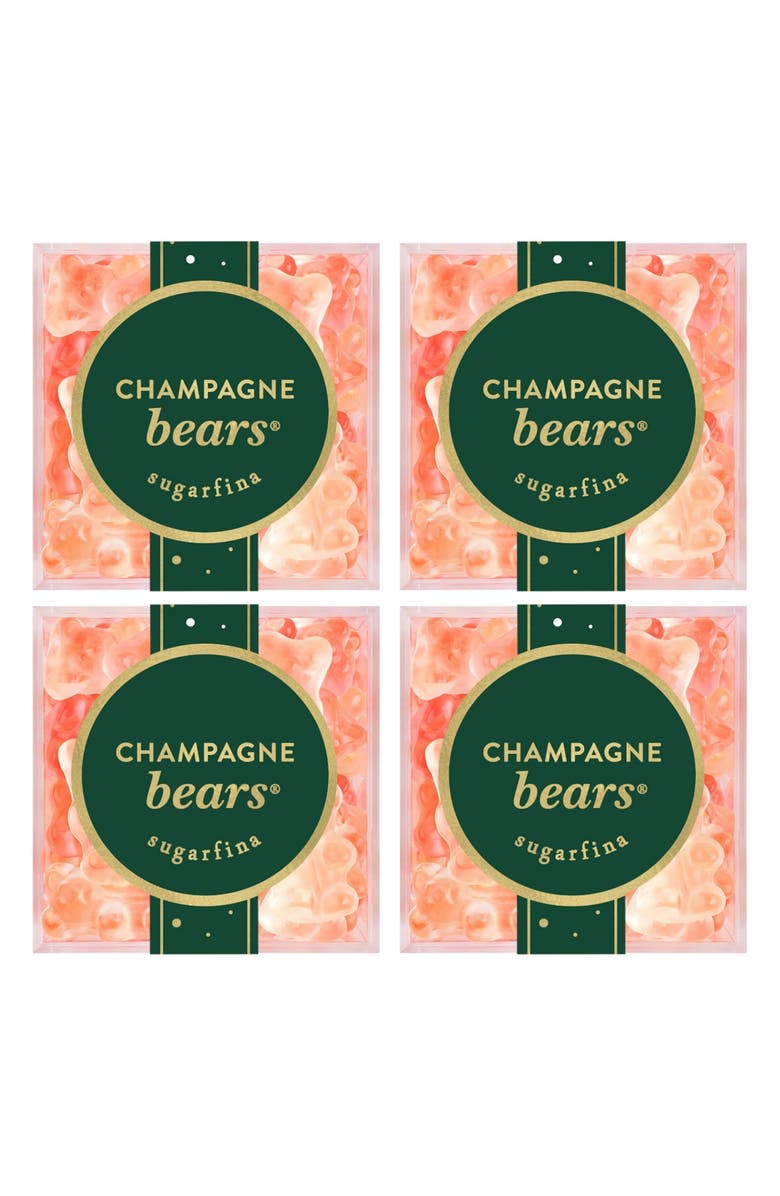 sugarfina Champagne Bears Set of 4 Candy Cubes, Main, color,