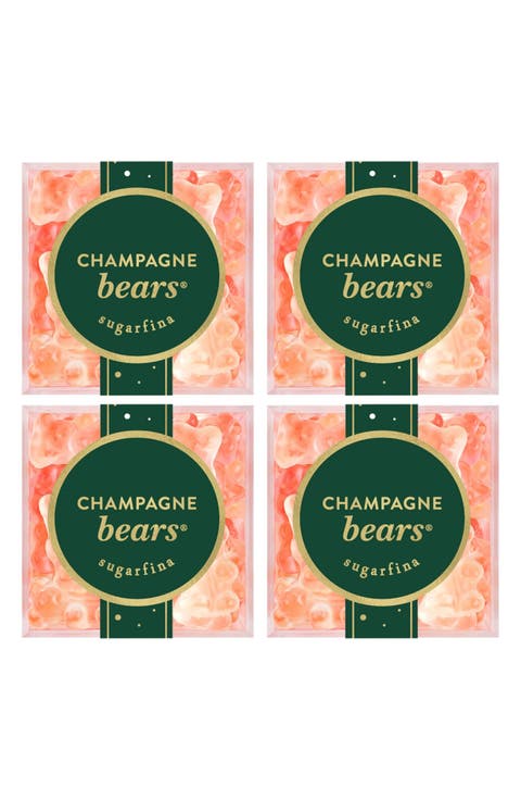 Champagne Bears Set of 4 Candy Cubes