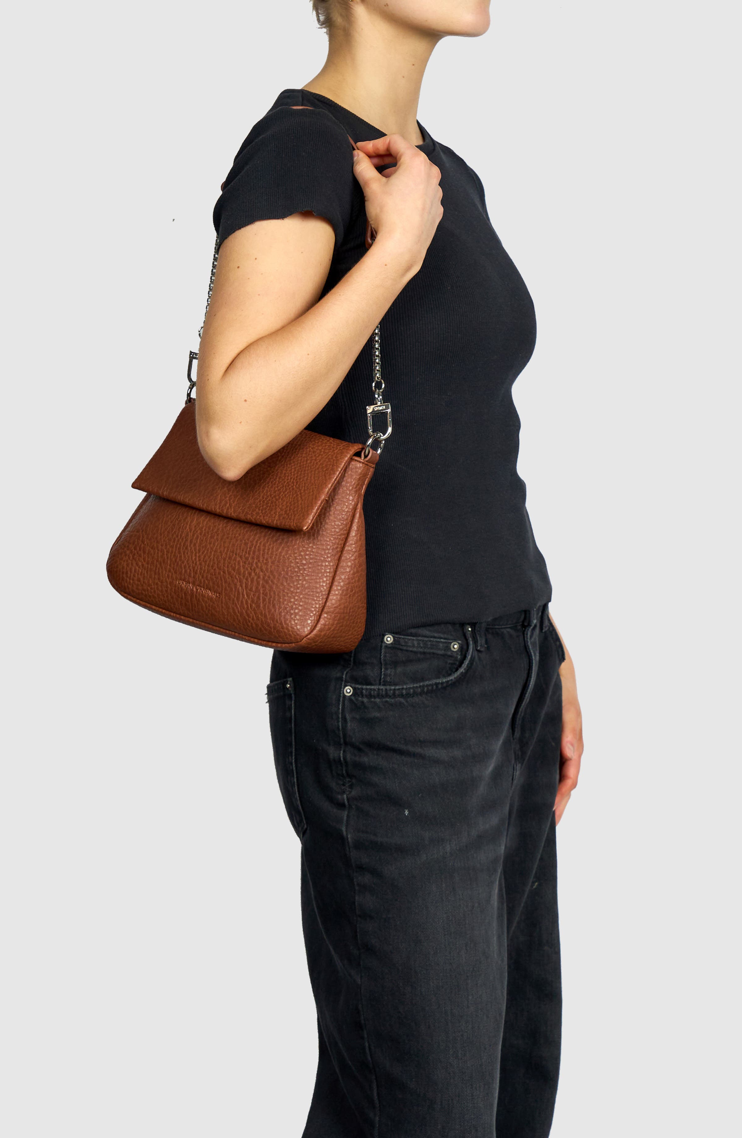 Urban Originals Wish List Vegan Leather Crossbody Bag, Alternate, color, Brown