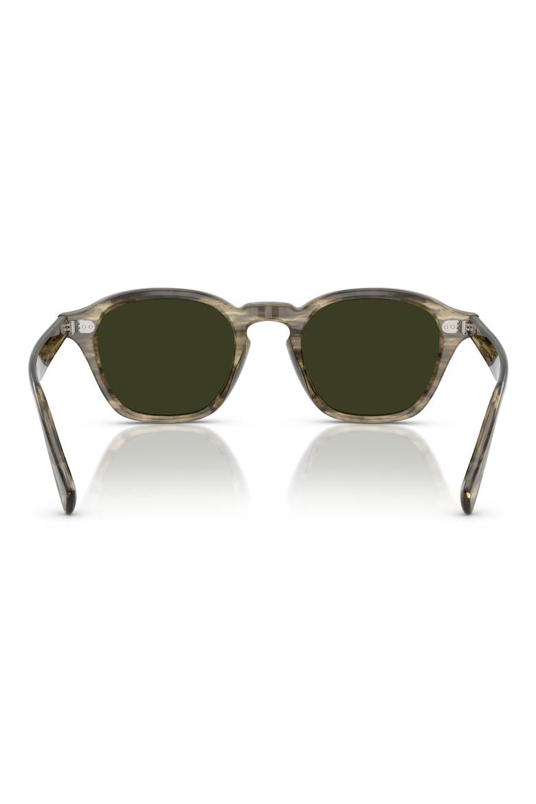 48mm Small Polarized Square Sunglasses, Alternate, color, SOFT OLIVE BARK / POLAR