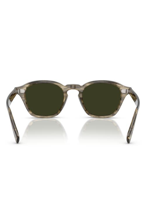 Oliver Peoples 48mm Small Polarized Square Sunglasses In Gray