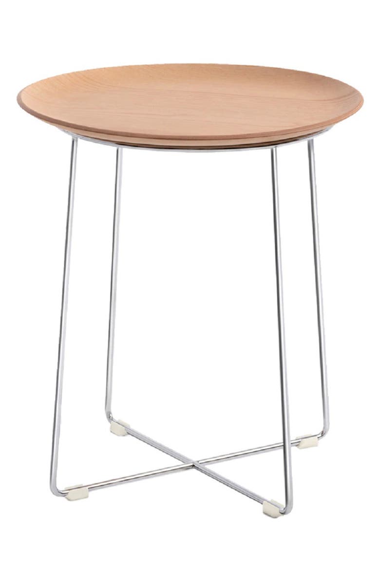 Kartell Al Wood Side Table, Main, color, Light Wood / Chrome