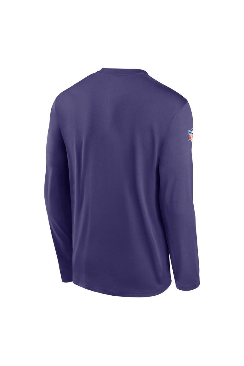 Men's Nike Purple Minnesota Vikings Legend Small Logo Performance Long Sleeve T-Shirt, Alternate, color, Purple