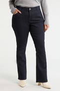 Wit & Wisdom Brittany Pinstripe High Waist Itty Bitty Bootcut Jeans