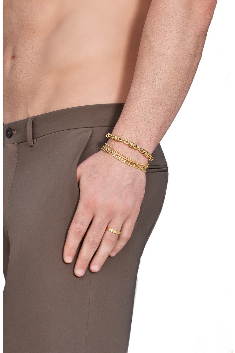 Men's Stripe 14K Gold Ring (Nordstrom Exclusive), Alternate, color, 14K YELLOW GOLD
