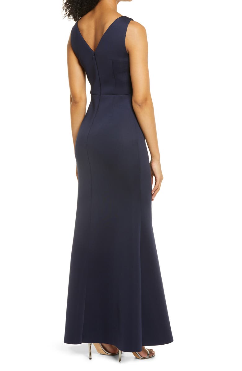 Eliza J Ruffle Sleeveless Mermaid Gown, Alternate, color, 