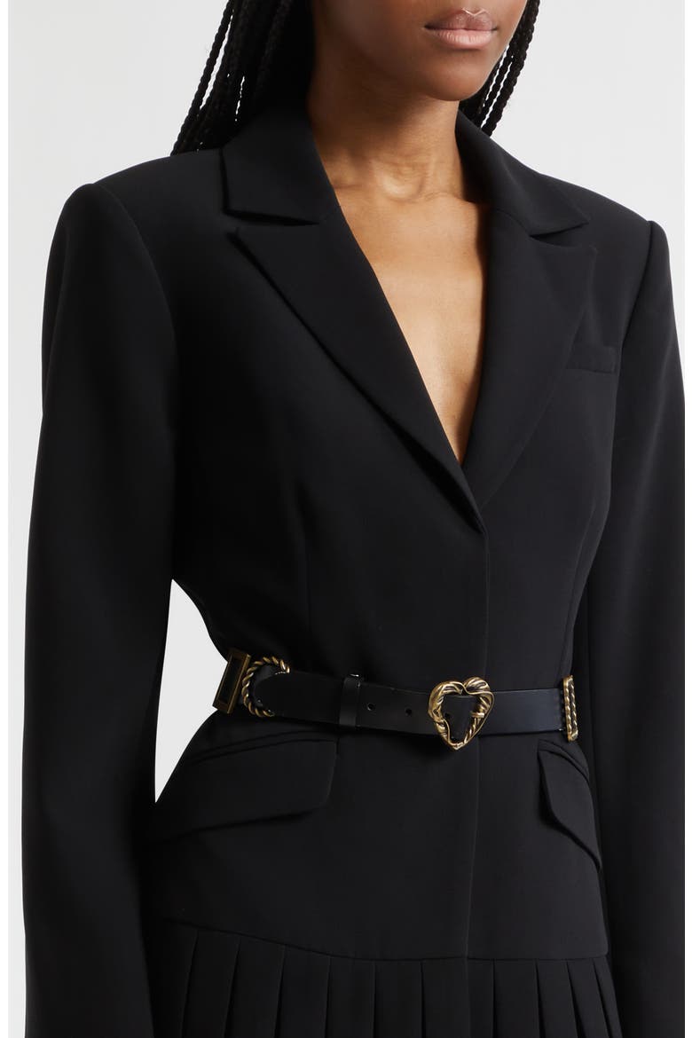 Saule Belted Blazer Minidress, Alternate, color, BLACK