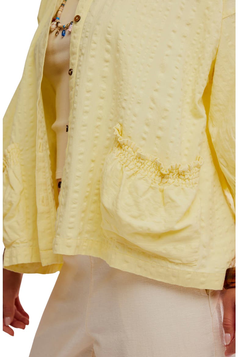 Just Like Me Relaxed Fit Cotton Seersucker Button-Up Shirt, Alternate, color, BANANA CREAM
