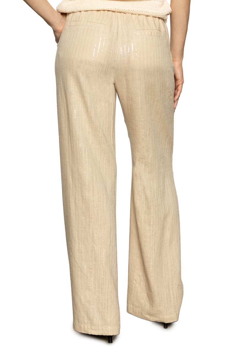 Coastal Sequin Stripe Pants, Alternate, color, SAND SEQUIN