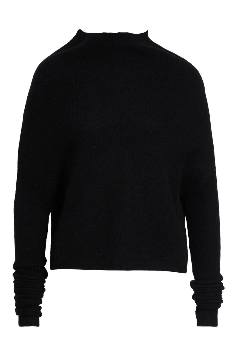 Crater Cashmere Blend Sweater, Alternate, color, BLACK
