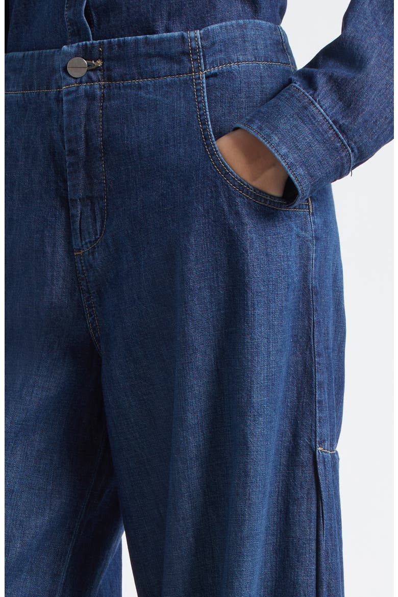 Lulu High Waist Wide Leg Jeans, Alternate, color, DARK WASH
