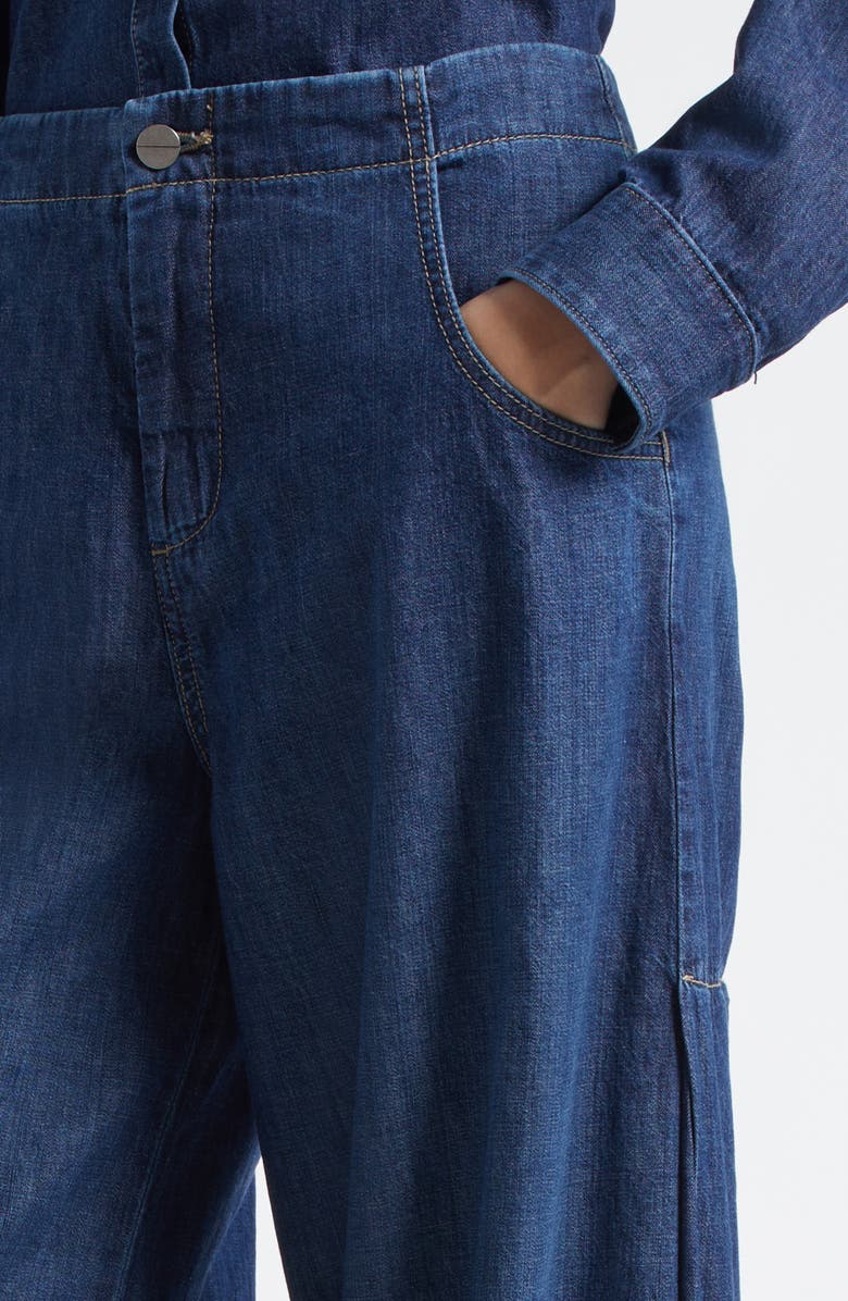 TWP Lulu High Waist Wide Leg Jeans, Alternate, color, Dark Wash