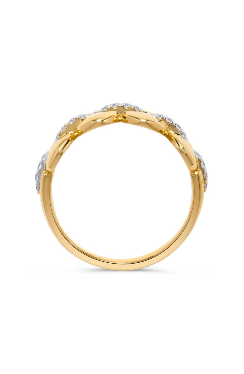 H.J. Namdar Diamond Round Link Ring, Alternate, color, Yellow Gold