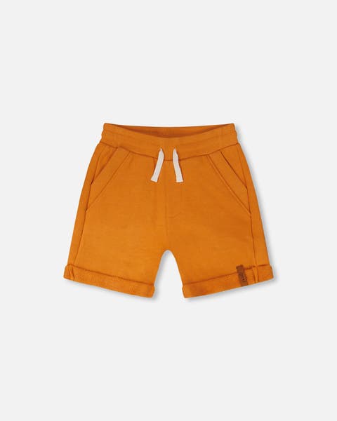 Elastic Waistband Slant Pockets French Terry Shorts (Toddler, Little Kid & Big Kid)