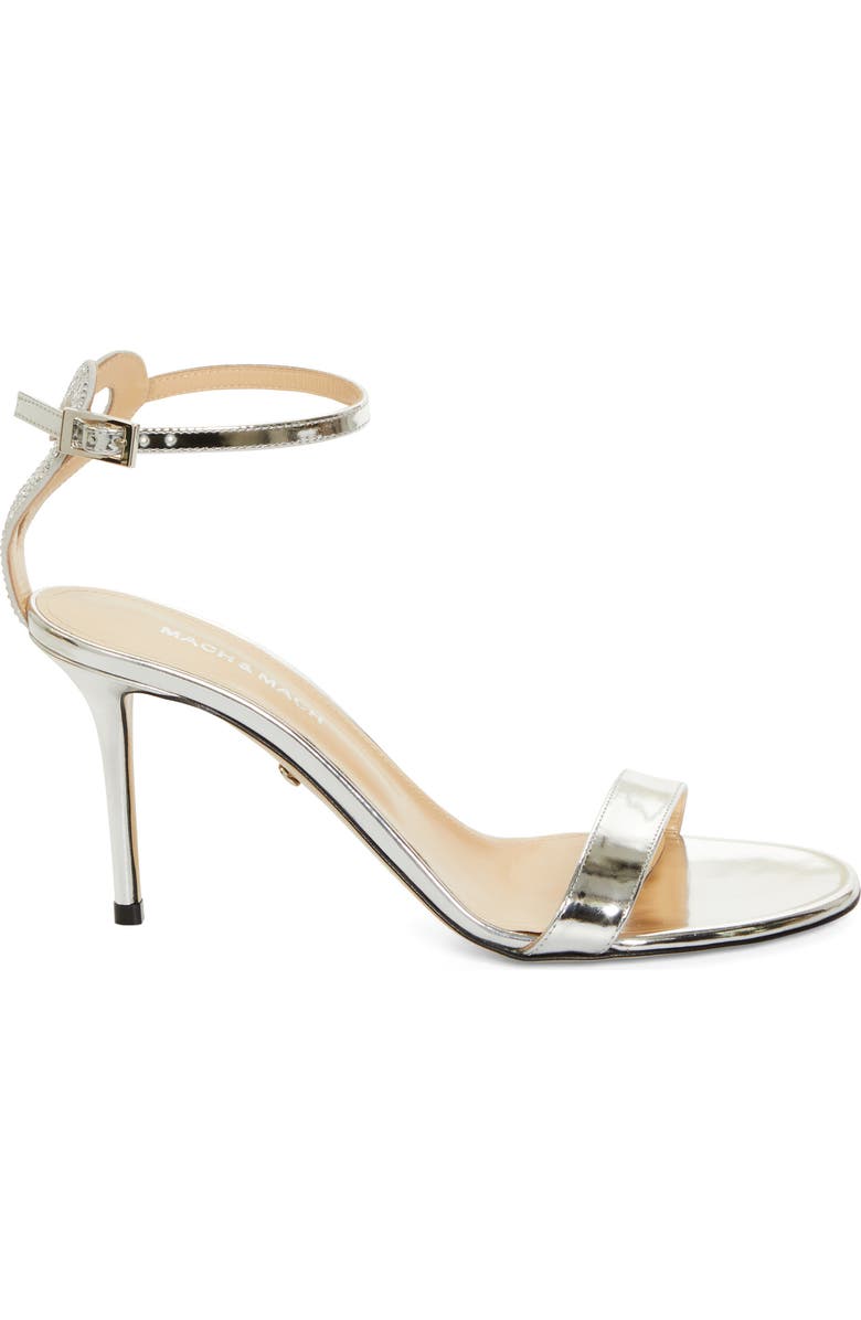 Mach & Mach Crystal Heart Ankle Strap Sandal, Alternate, color,