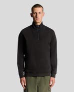 Lyle & Scott Panelled Hybrid Quarter Zip Sweatshirt