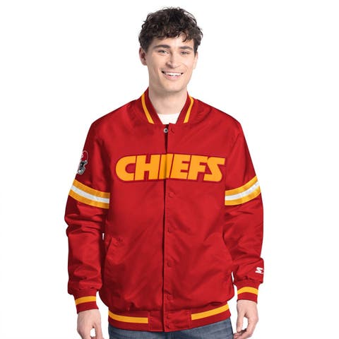 Men's Starter  Red Kansas City Chiefs Scout Full-Snap Varsity Jacket