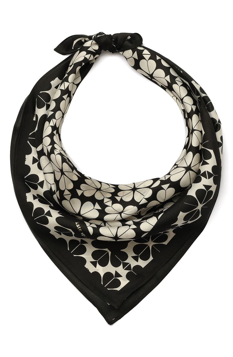 Kate Spade New York spade flower silk bandana, Main, color,