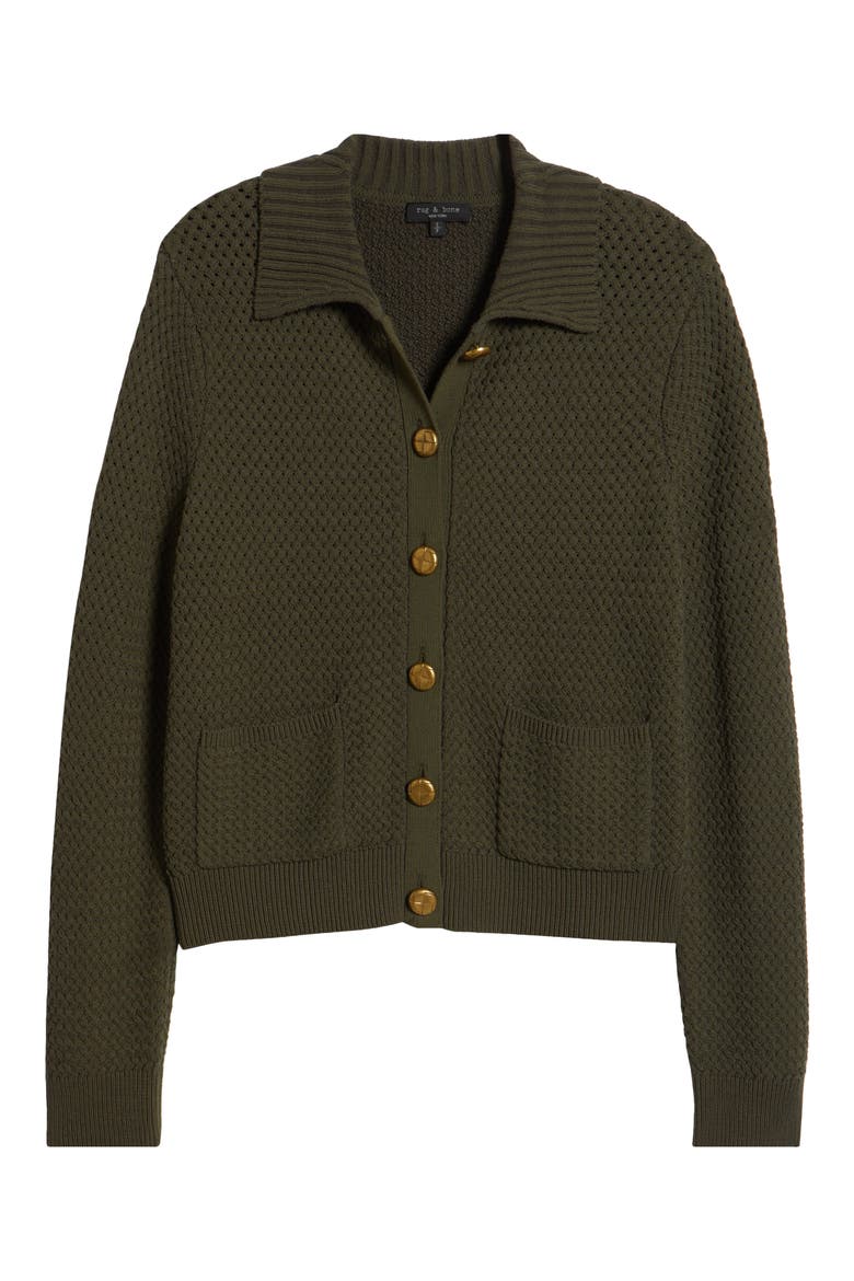 Jaz Basketweave Cardigan, Alternate, color, OLIVE