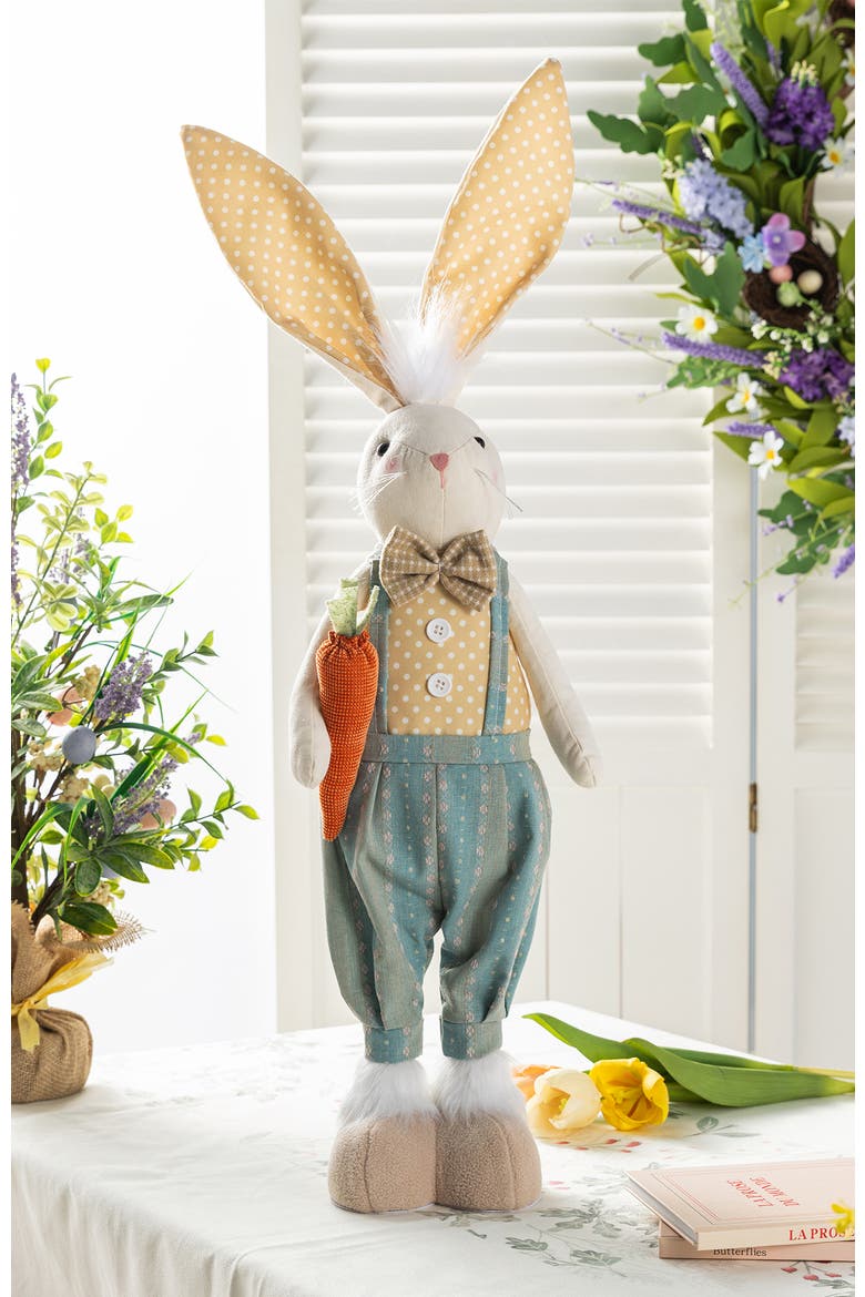 Easter Fabric Boy Bunny with Telescoping Legs, Alternate, color, Blue