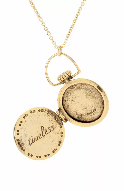 Uncommon Goods 1111 Locket In Gold With Crystals