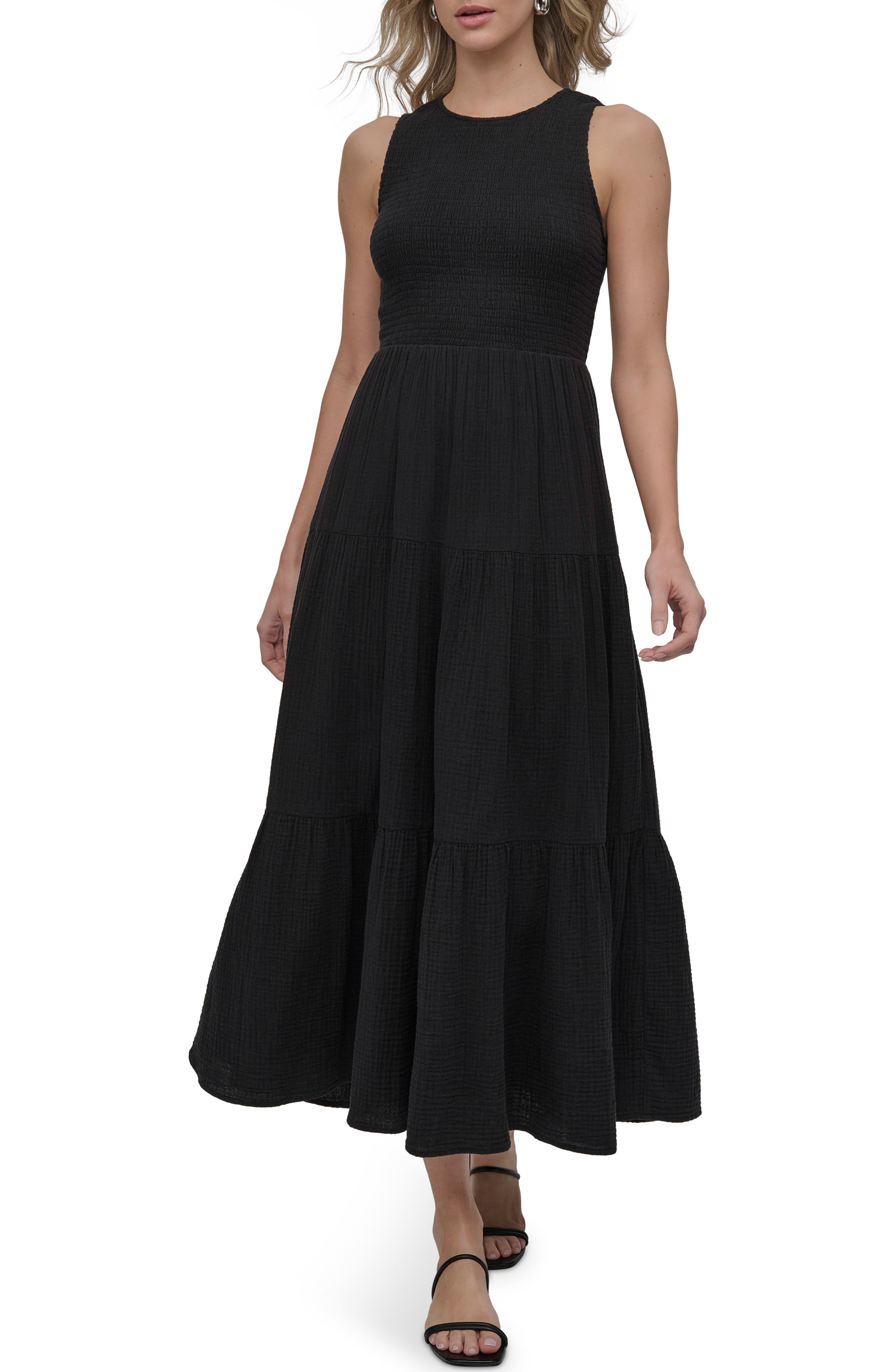 DKNY Jeans Smocked Sundress