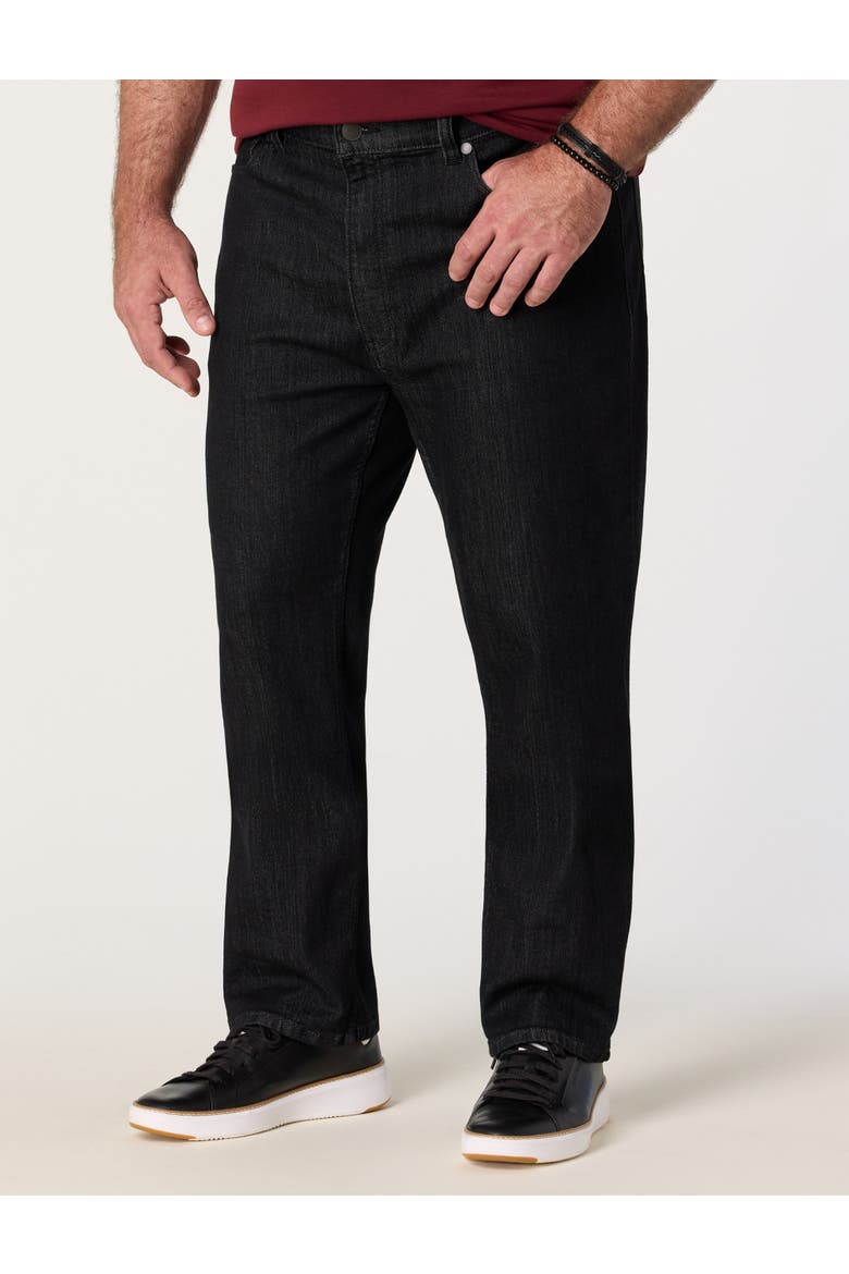 Big & Tall  Straight-Fit Tech Jeans, Main, color, BLACK
