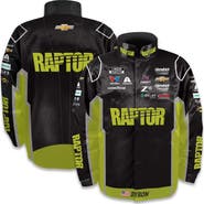 HENDRICK MOTORSPORTS TEAM COLLECTION Men's Hendrick Motorsports Team Collection  Black William Byron Raptor Full-Snap Nylon Uniform Jacket