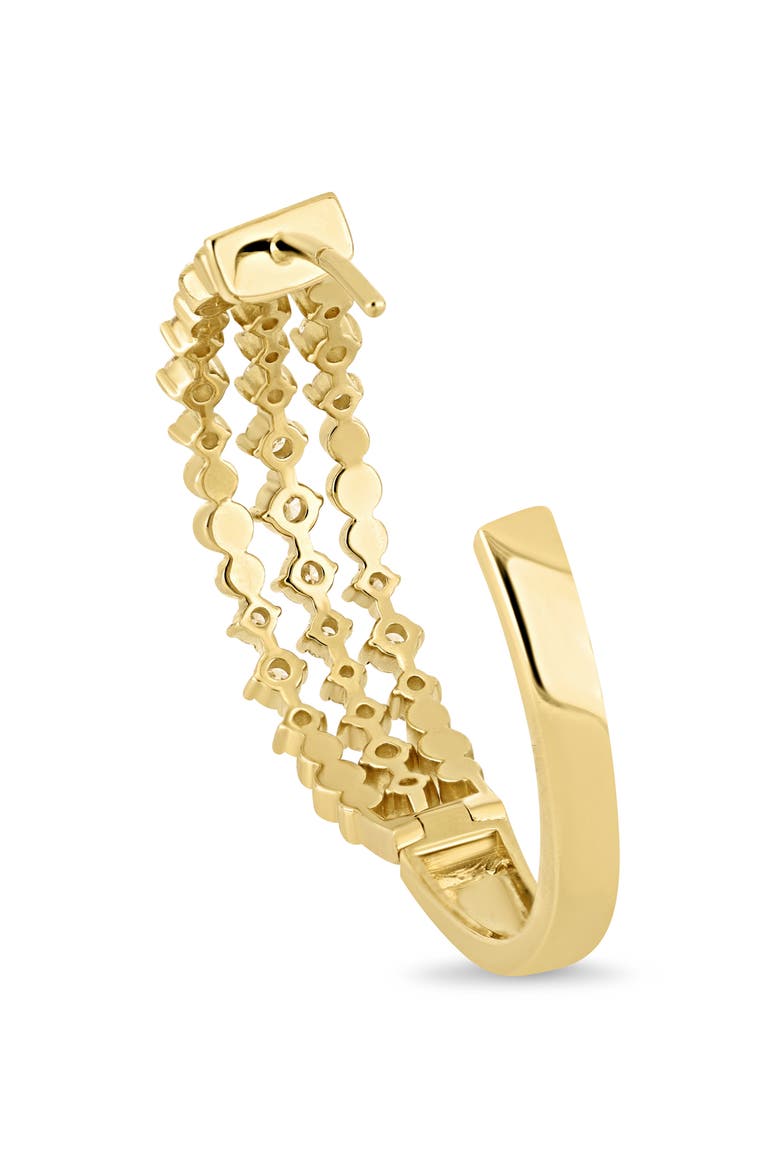 18K Mykonos Diamond Hoop Earrings, 15mm (Online Trunk Show), Alternate, color, 18K YELLOW GOLD/ DIAMOND