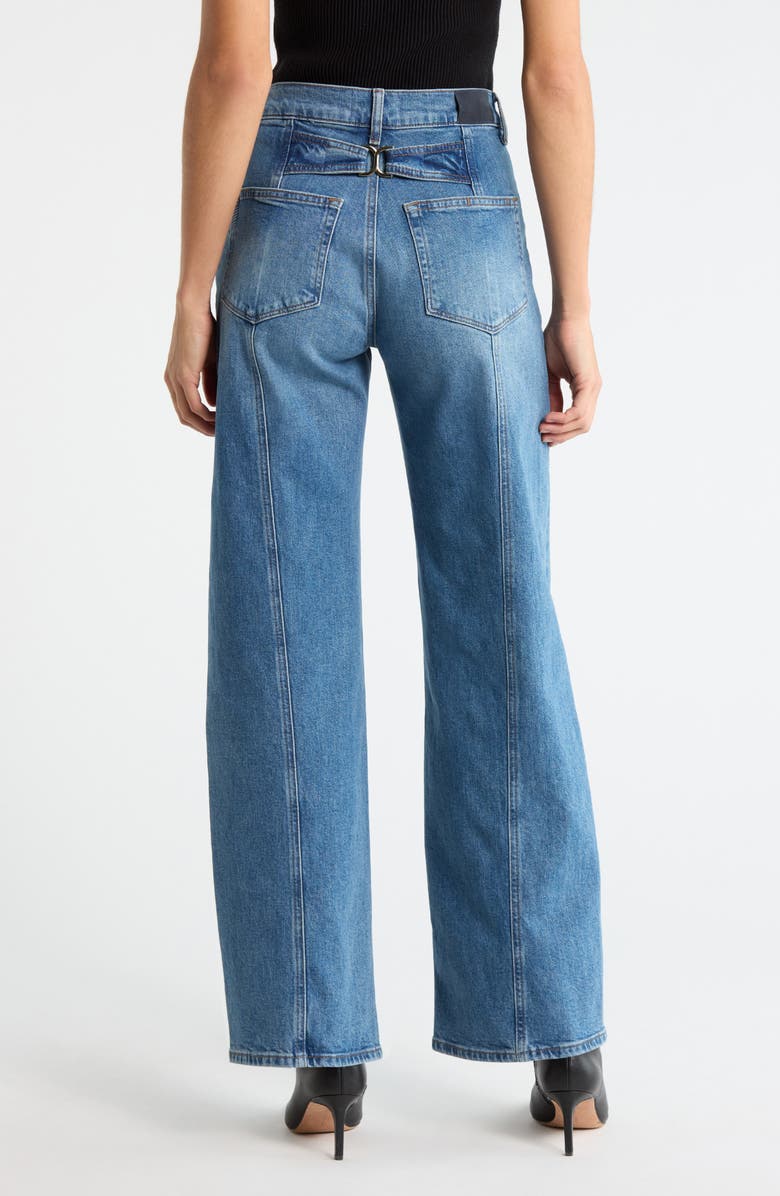 PAIGE Arellia High Waist Ankle Barrel Leg Jeans, Alternate, color, Keystone