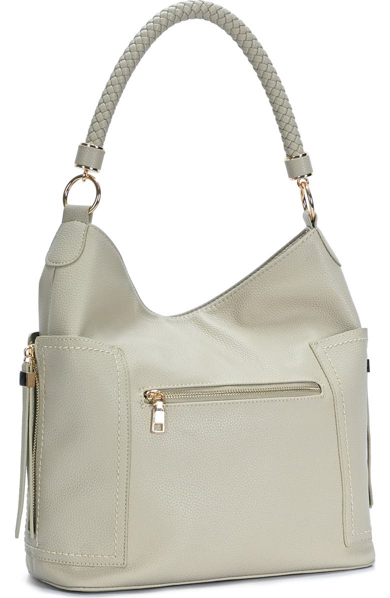 MMS Design Studio Braid Handle Hobo Bag, Alternate, color, Grey