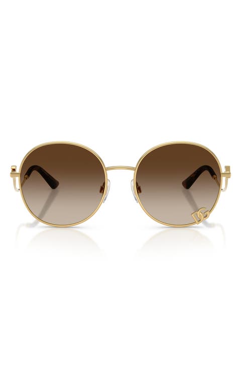 56mm Gradient Round Sunglasses