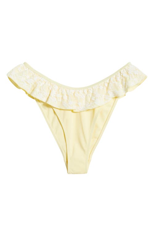 PACSUN PACSUN ANNALISE LACE RUFFLE HIGH LEG BIKINI BOTTOMS