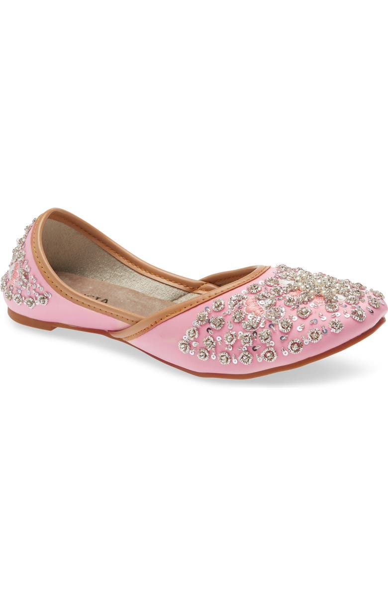 FUCHSIA Embellished Jutti Flat, Main, color, Pink