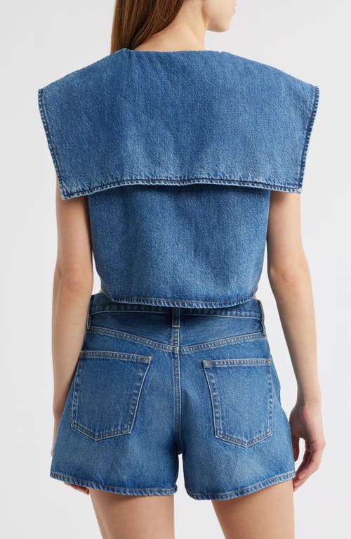 Shop Frame The Bib Denim Top