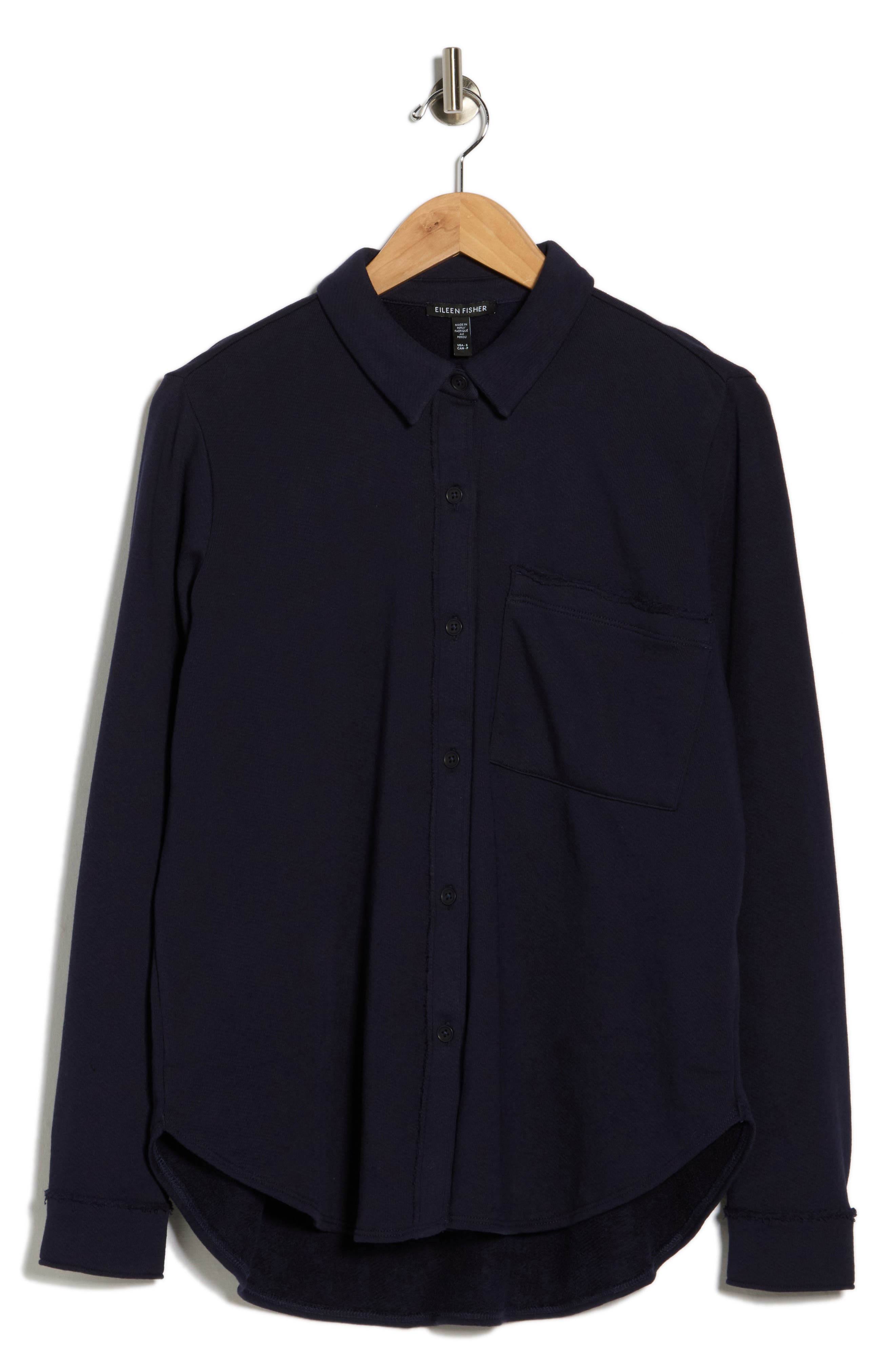 Eileen Fisher Classic Collar Organic Cotton Shirt