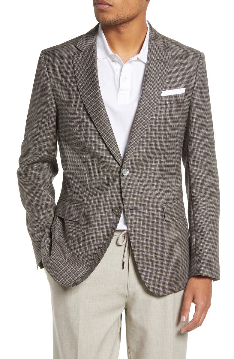 BOSS Hugo Boss Hutson Slim Fit Plaid Wool Sport Coat, Main, color, 