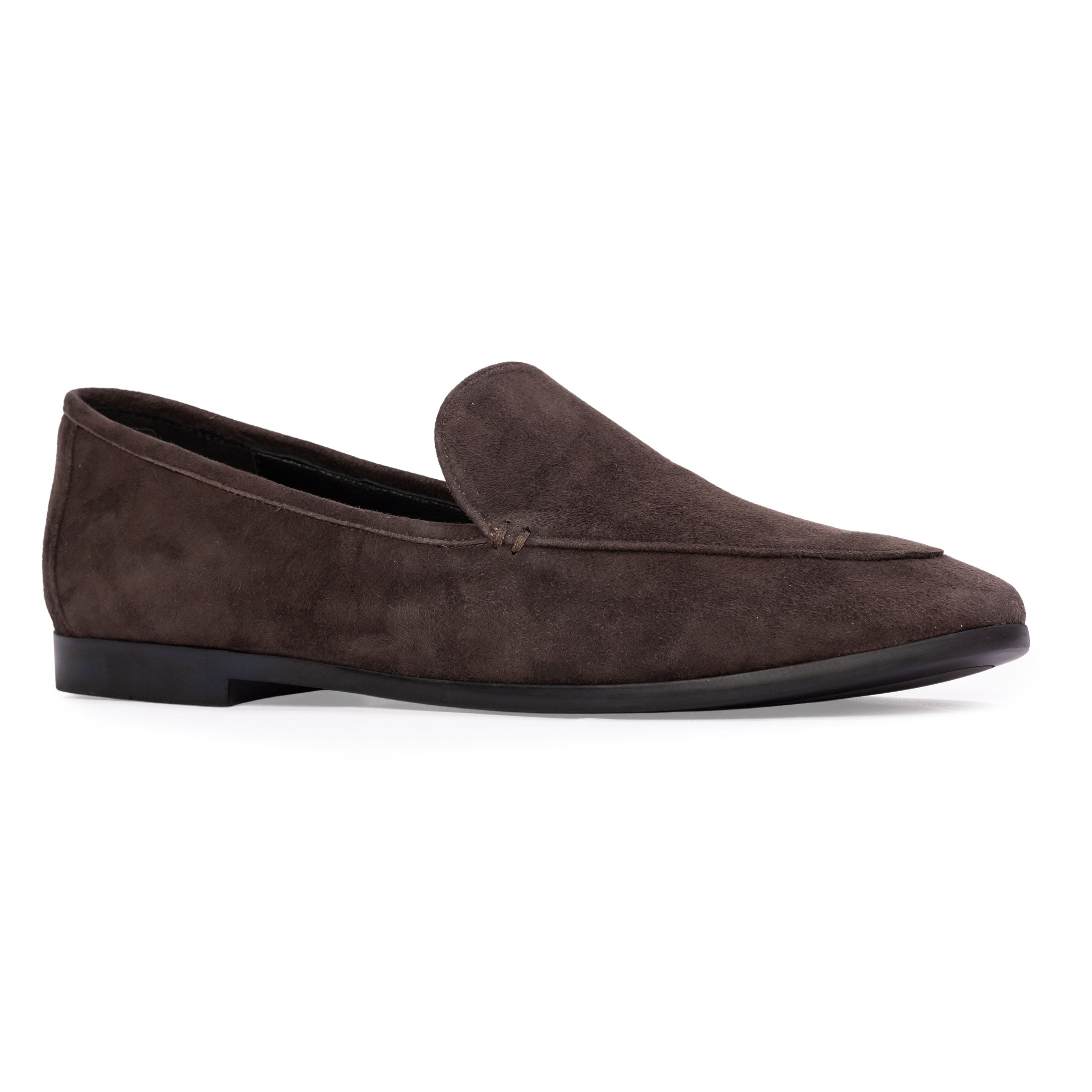 Allie Suede Loafer, Alternate, color, Hot Fudge Suede