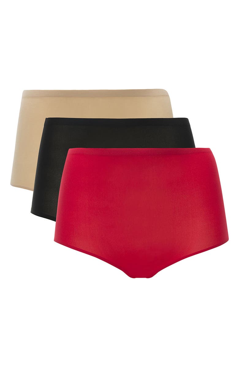 Chantelle Lingerie Soft Stretch Assorted 3-Pack High Waist Briefs, Alternate, color,